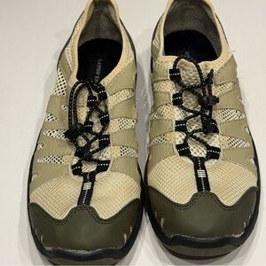Lands' End Men's Tan and Green Athletic Shoes